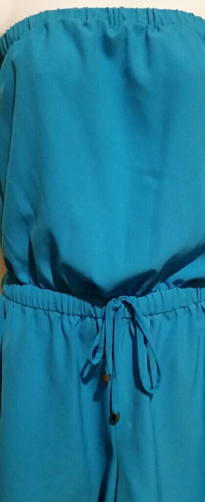 Women's medium "Just Fab" teal romper